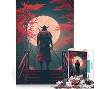 Puzzle per adulti da 1000 pezzi: Samurai giapponesi tra i ciliegi in fiore, gioco rilassante, sfida impegnativa, regalo per amici e familiari 38x52cm