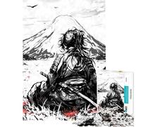 Puzzle per adulti da 1000 pezzi Samurai Ronin inchiostro nero Aiuta ad allenare la mente Regalo di compleanno decorazione per la casa Giocattolo adatto a persone dai 14 anni in su (50x75cm)