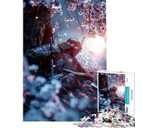 Puzzle per adulti da 1000 pezzi Samurai Shogun sotto la luna Aiuta ad allenare la mente l'analisi e la logica Gioco pratico per ragazzi dai 14 anni in su (38x26cm)