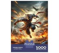 Puzzle Per Adulti Da 1000 Pezzi Samurai Tiger Armor Wall Scroll Puzzle Per Adulti Antistress Giocattolo Difficile Difficile Ottimo Regalo Per I Giocatori 70x50cm/1000pcs