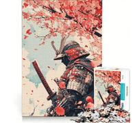 Puzzle per adulti da 1000 pezzi: Samurai tra i ciliegi in fiore gioco educativo decorazione per la casa ideale come regalo 50x75cm