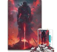 Puzzle per adulti da 1000 pezzi, Samurai Warrior, gioco impegnativo giapponese, giocattoli educativi per l'apprendimento, regali di Babbo Natale segreto, 38x26cm (1000 pezzi)