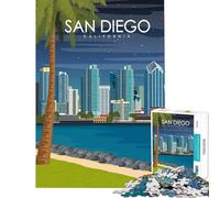 Puzzle per adulti da 1000 pezzi San Diego California giochi per famiglie giocattoli educativi ottimo regalo per giocare vacanze a casa passare il tempo (dimensioni 50x75cm)