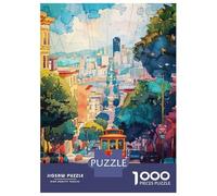 Puzzle Per Adulti Da 1000 Pezzi San Francisco Art Puzzle Per Adulti Giochi Rilassanti Assemblaggio Di Modelli Regali Di Natale E Compleanno 38x26cm/1000pcs