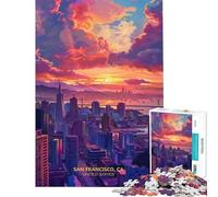 Puzzle per adulti da 1000 pezzi San Francisco California USA Puzzle da 1000 pezzi giocattolo educativo divertente e stimolante per tutta la famiglia (38x26cm)