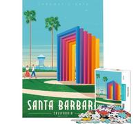 Puzzle per adulti da 1000 pezzi Santa Barbara California gioco stimolante giocattolo educativo decorazione perfetta regalo divertente (dimensioni 38x52cm)