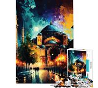 Puzzle per adulti da 1000 pezzi Santa Sofia Istanbul giocattolo decorativo da parete regalo di Natale o di compleanno (50x75cm)