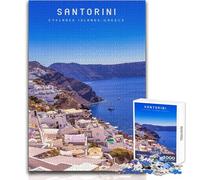 Puzzle per adulti da 1000 pezzi Santorini Gioco educativo per famiglie Decorazione perfetta Opera d'arte Regalo Dimensioni 50x75cm