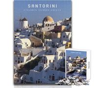 Puzzle per adulti da 1000 pezzi Santorini Gioco educativo per famiglie Decorazione perfetta Opera d'arte Regalo Dimensioni 50x75cm