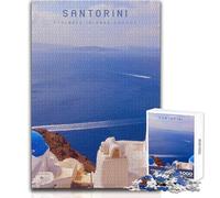 Puzzle per adulti da 1000 pezzi Santorini Gioco educativo per famiglie Decorazione perfetta Opera d'arte Regalo Dimensioni 50x75cm