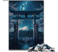 Puzzle per adulti da 1000 pezzi "Santuario sotto le stelle" in legno come decorazione fai da te o regalo di compleanno,50x75cm,divertente artigianato per tutta la famiglia