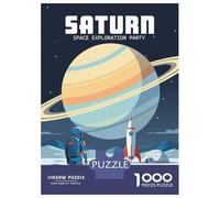Puzzle Per Adulti Da 1000 Pezzi Saturn Space Exploration Party Puzzle Per Adulti Giochi Rilassanti Ma Divertenti E Umoristici Regalo Di Compleanno, Regali, 70x50cm/1000pcs