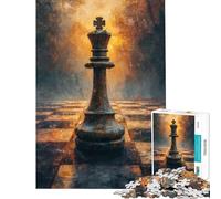 Puzzle per adulti da 1000 pezzi Scacco matto regale gioco pratico decorazione perfetta compleanno e Natale (dimensioni 50x75cm)