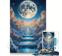 Puzzle per adulti da 1000 pezzi,Scala Celeste,Taglio Pulito,Arte,Logica,Giocattolo Divertente,Gioco Rilassante,Regalo di Natale Calmo (50x75cm)