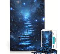 Puzzle per adulti da 1000 pezzi "Scala celeste verso le stelle" con intagli precisi,gioco stimolante per la mente,ideale per momenti di relax e tranquillità,regalo di Natale (38x26cm)