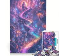 Puzzle per adulti da 1000 pezzi: Scala fantastica verso il cielo, gioco impossibile, passatempo ideale per le vacanze a casa, compleanno e Natale 38x52cm