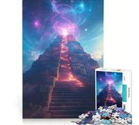 Puzzle per adulti da 1000 pezzi Scala mistica verso le stelle gioco educativo impegnativo da completare compleanni e altre occasioni 50x75cm