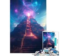 Puzzle per adulti da 1000 pezzi "Scala Mistica verso le Stelle" - Gioco educativo sfida relax attività per famiglie regalo di compleanno (Dimensioni 38x26cm)