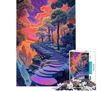 Puzzle per adulti da 1000 pezzi "Scala verso il surrealismo" giochi rilassanti taglio di precisione gioco stimolante regalo (dimensioni 38x26cm)