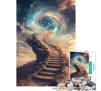 Puzzle per adulti da 1000 pezzi Scala verso le stelle - Gioco antistress da 1000 pezzi - Migliora la memoria compleanno e Natale (38x26cm)