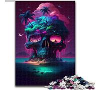 Puzzle per adulti da 1000 pezzi scheletro dell'isola in legno perfetto per decorare la casa o l'ufficio regalo di Natale ideale 50x75cm decorazione artistica fai da te regalo di compleanno perfetto.