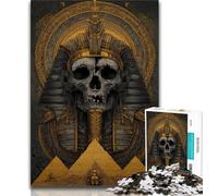 Puzzle per adulti da 1000 pezzi, scheletro egizio, aiuta il cervello a esercitare i giocattoli avvincenti per coltivare la pazienza, collezione di artisti, belle arti (38x26cm)