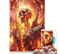 Puzzle per adulti da 1000 pezzi "Scheletro Infernale", gioco rilassante, sfida impegnativa, regalo per amici e familiari 38x52cm
