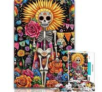 Puzzle per adulti da 1000 pezzi, scheletro non morto, sfida difficile antistress, ogni pezzo è unico, gioco divertente e stimolante per tutta la famiglia (75x50cm)