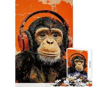 Puzzle per adulti da 1000 pezzi "Scimmia che batte" giocattolo antistress con schema di assemblaggio regalo di compleanno regalo (dimensioni 50x75cm)