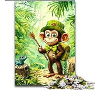 Puzzle per adulti da 1000 pezzi, scimmia viaggiatrice, puzzle da 1000 pezzi per serate di gioco in famiglia, decorazione per la casa e regalo per allenare la mente (dimensioni 50x75cm)