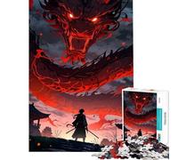 Puzzle per adulti da 1000 pezzi Scontro con il Drago Rosso Gioco Impossibile Giocattolo Educativo Regalo di Compleanno Taglio di Precisione (Dimensioni 38x52cm)