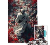 Puzzle per adulti da 1000 pezzi Sentiero dei Samurai tra Fiori Rossi Gioco Impossibile Giocattolo Educativo Regalo di Babbo Natale Segreto per Divertimento in Famiglia (Dimensioni 38x26cm)