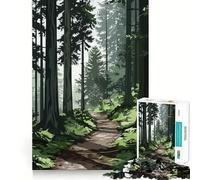 Puzzle per adulti da 1000 pezzi,Sentiero della Foresta Nera,taglio preciso,divertente,attività stimolante per la mente,svago,regalo di compleanno per appassionati di hobby 38x52cm