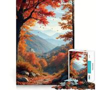 Puzzle per adulti da 1000 pezzi,sentiero di montagna autunnale,incastri lisci,divertente gioco cognitivo,giocattolo per il tempo libero,regalo di compleanno,stimolante (38x52cm)