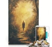 Puzzle per adulti da 1000 pezzi Sentiero nella foresta mistica Gioco educativo Divertimento in famiglia Collezione d'artista Belle Arti 38x52cm