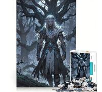 Puzzle per adulti da 1000 pezzi: Sentinella Elfa Lunare dell'Antico Bosco gioco per famiglie rilassante e stimolante idea regalo 50x75cm