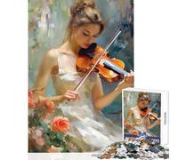 Puzzle per adulti da 1000 pezzi Serenata di corde giocattoli antistress ottimi regali e giocattoli gioco rompicapo con poster abbinato e foglio di quiz dimensioni 38x26cm