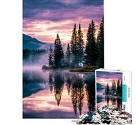Puzzle per adulti da 1000 pezzi sereno riflesso del lago al crepuscolo difficile e stimolante regalo per donne giocattolo decorazione da parete per maggiori di 14 anni (50x75cm)