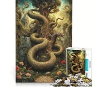Puzzle per adulti da 1000 pezzi: Serpente Albero Guardiano nel Giardino dell'Eden gioco educativo impegnativo da completare compleanni e altre occasioni 38x26cm
