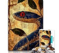 Puzzle per adulti da 1000 pezzi, serpente dorato, aiuta il cervello a esercitare giocattoli avvincenti per coltivare la pazienza, decorazione perfetta 75x50cm