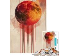 Puzzle per adulti da 1000 pezzi sfera cremisi che cade stimola la mente ideale come regalo antistress per donne dai 14 anni in su (38x52cm)