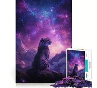 Puzzle per adulti da 1000 pezzi "Sguardo cosmico del ghepardo" Gioco di alta qualità per stimolare la mente e divertirsi,regalo di Natale (50x75cm)