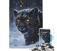 Puzzle per adulti da 1000 pezzi "Sguardo del leopardo delle nevi" Puzzle per ragazzi giochi rilassanti ideale per le vacanze a casa per passare il tempo un gioco stimolante un regalo perfetto