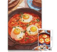 Puzzle per adulti da 1000 pezzi Shakshuka con pane Gioco di sfida unico Attività per la famiglia Idee regalo Dimensioni 50x75cm