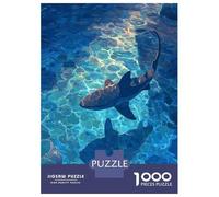 Puzzle Per Adulti Da 1000 Pezzi Shark Swimming in Clear Blue Water Puzzle Per Adolescenti Giochi Divertenti Vacanza A Casa Ammazzare Il Tempo È Ideale Come Regalo 70x50cm/1000pcs