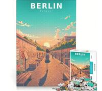 Puzzle per adulti da 1000 pezzi Silenzio pastello al Muro di Berlino giochi rilassanti attività divertenti da fare a casa con poster abbinato e foglio di curiosità 38x52cm