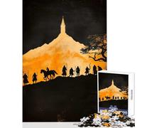 Puzzle per adulti da 1000 pezzi Silhouette della Compagnia Viaggio verso la Torre Giocattolo Decorazione da parete Ottimi regali e giocattoli Gioco educativo Difficile e stimolante Dimensioni 50x75cm