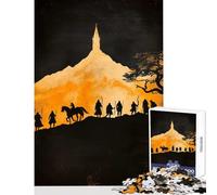 Puzzle per adulti da 1000 pezzi Silhouette di Compagnia Viaggio verso la Torre Giocattoli fai da te Opera d'arte Regalo per gioco educativo Migliorare l'amore tra coppie Dimensioni 38x26cm