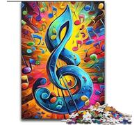 Puzzle per adulti da 1000 pezzi,simboli musicali difficili,giocattoli da gioco Ogni pezzo è unico Gioco divertente e stimolante per tutta la famiglia,adatto a bambini dai 14 anni in su 26x38cm