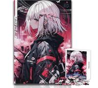 Puzzle per adulti da 1000 pezzi, simpatici e carinissimi personaggi di una ragazza kawaii, giochi educativi e rilassanti, regali di Babbo Natale segreto (dimensioni 50x75cm)